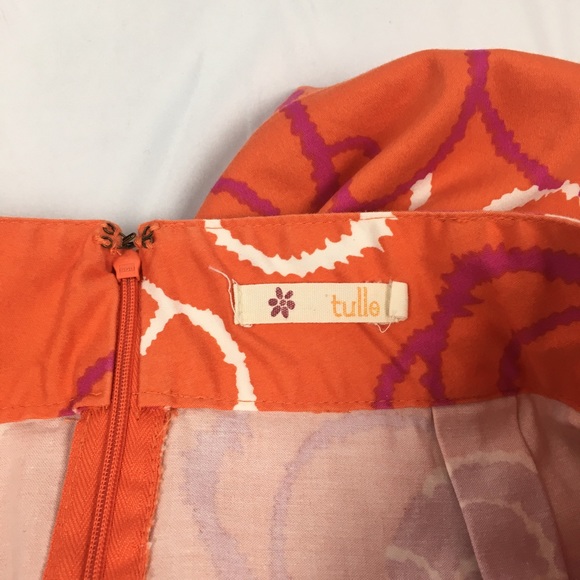 🎉sale🎉Anthropologie Tulle Floral Skirt with Belt - Picture 5 of 7