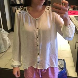 Long sleeve button down blouse