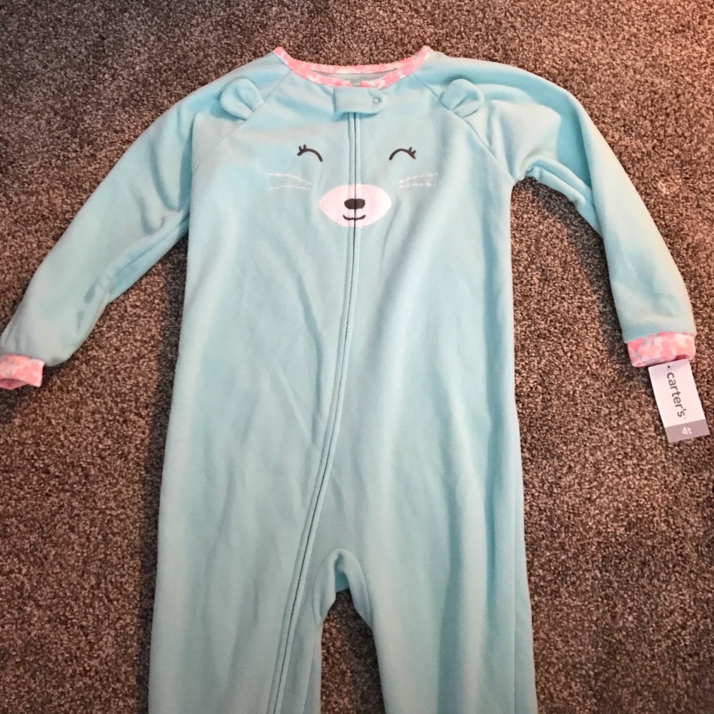 Carters fleece sleeper, 4t, girls.