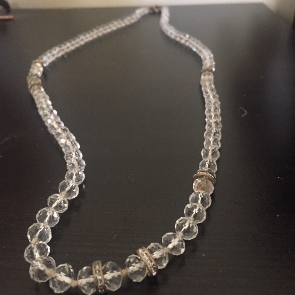 Jcrew long crystal necklace 💎
