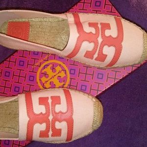 Tory Burch Women's Double-t Canvas Espadrille Flat
