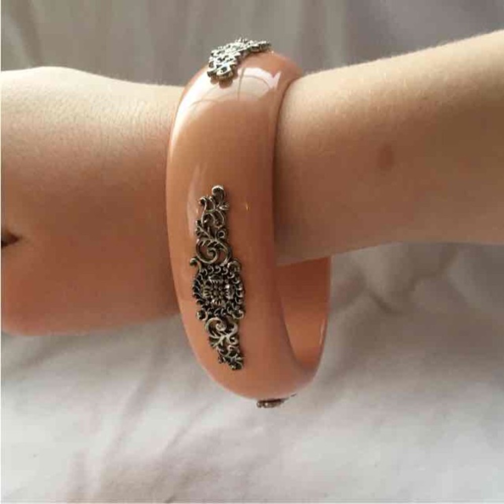 Pink and Silver Bracelet