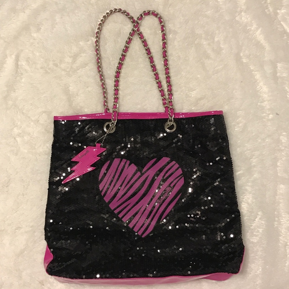 ❌SOLD❌Betsey Johnson Betseyville Black Sequin Tote