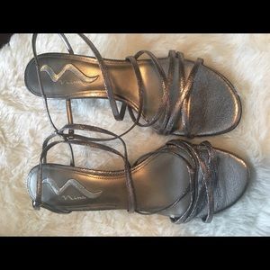 Nina pewter dress heels