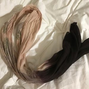 2 tone rayon scarf.  Koi fish print