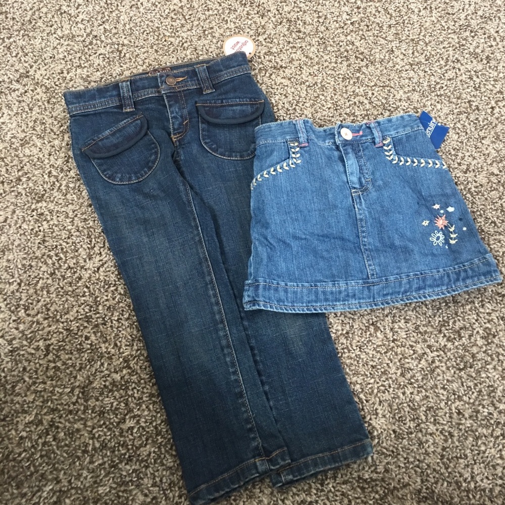 Denim pants and skirt 4t