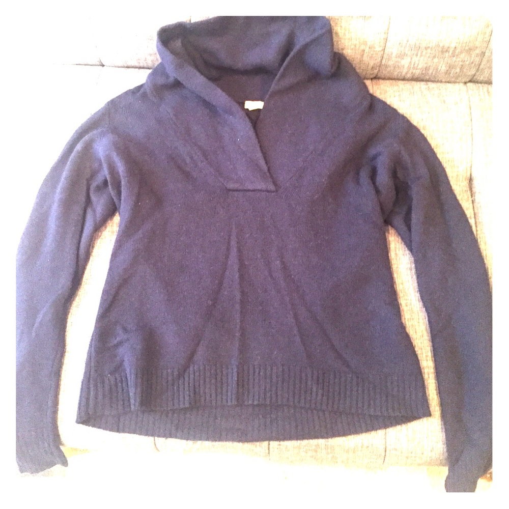 J. Crew wool blend, navy blue sweater