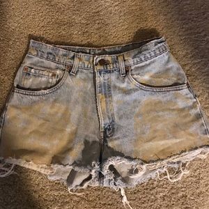 Urban Outfitters Levi distressed shorts.