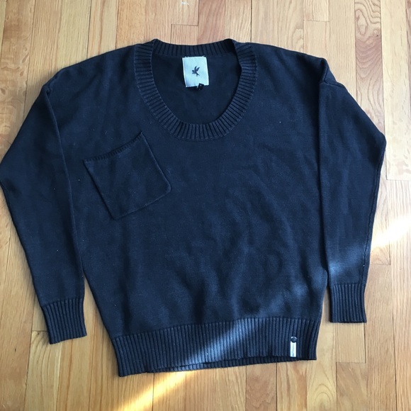 One Teaspoon black sweater with pocket - Picture 1 of 4