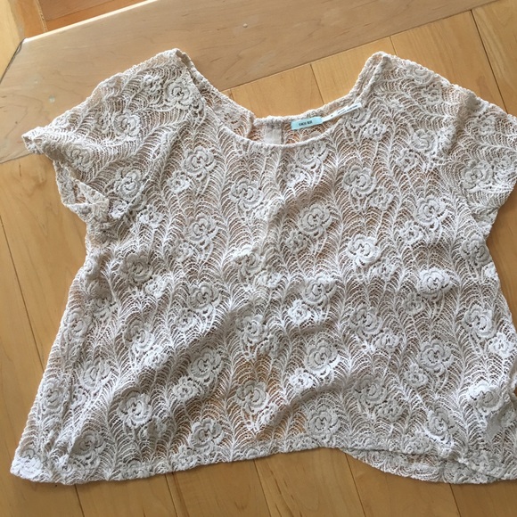 urban outfitters blue lace top