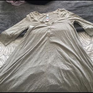 Tan high low free people beach coverup