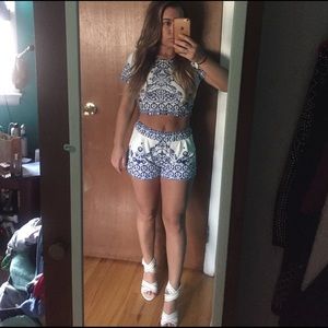 Two piece crop top set