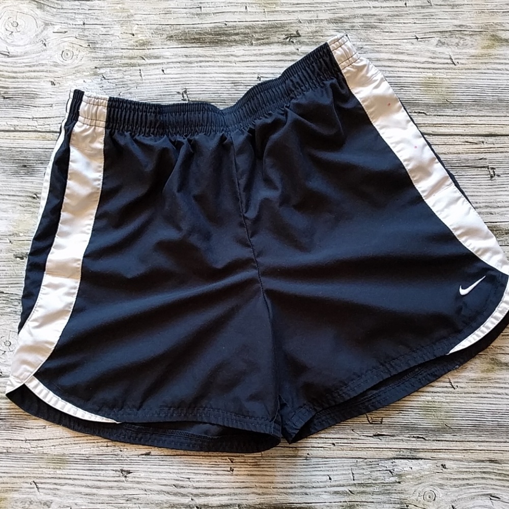 Nike navy & white track shorts