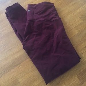 Lululemon maroon leggings