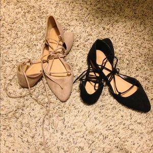 Lace up flats