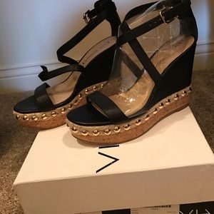 Black Via Spiga wedges.