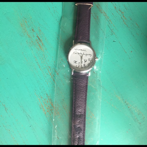 "Whatever, I'm late anyways" dark purple watch - Picture 2 of 2