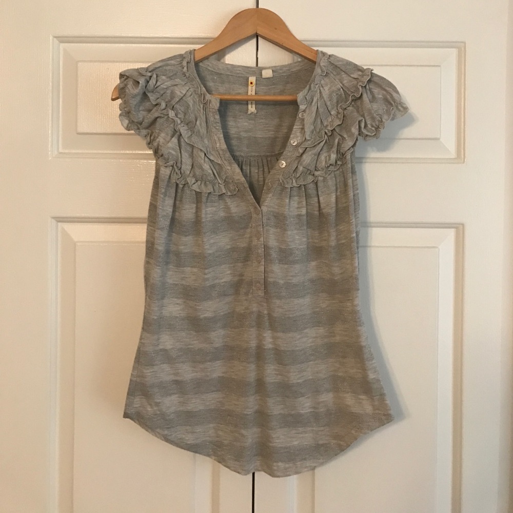 Anthropologie Ruffle Top