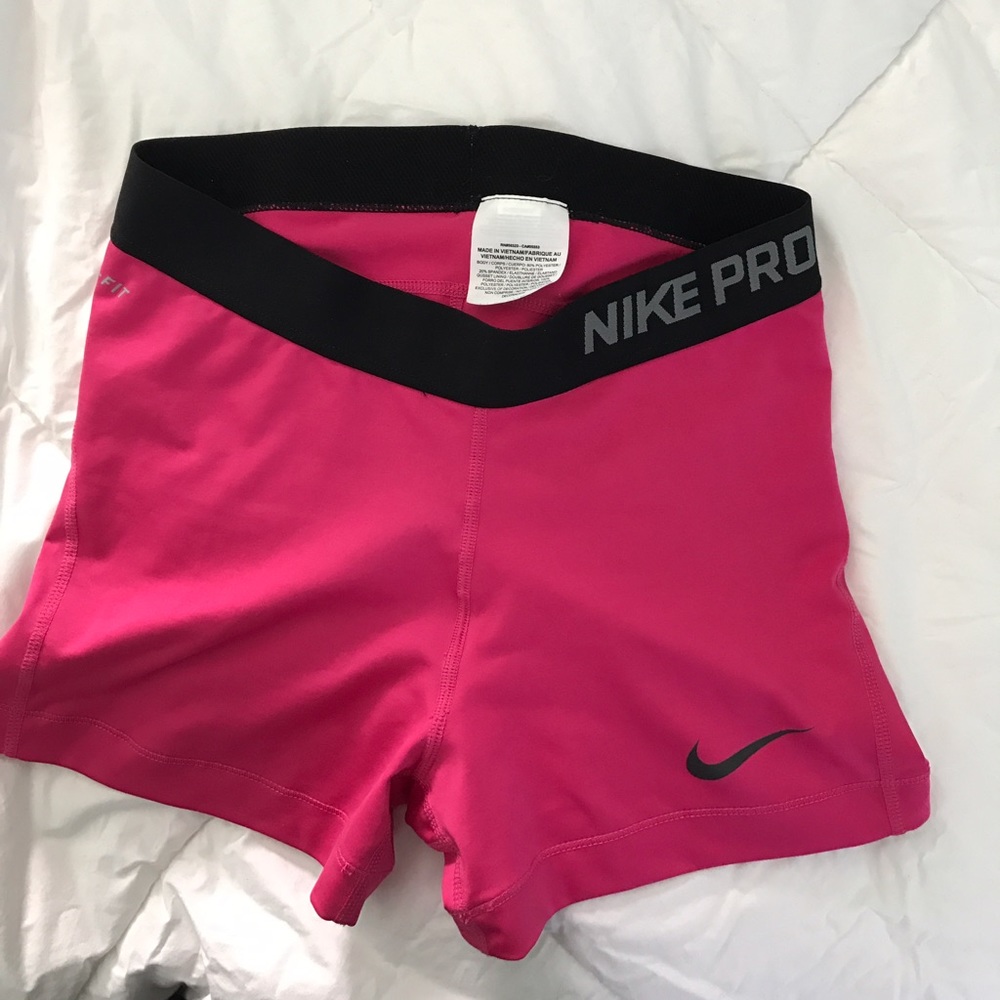 Bubble gum pink Nike Pro spandex shorts (Dri-Fit)