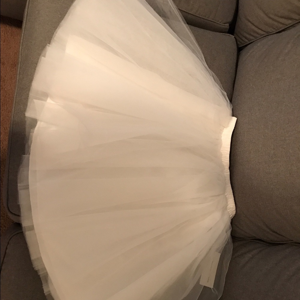 Women's white bridal tutu.