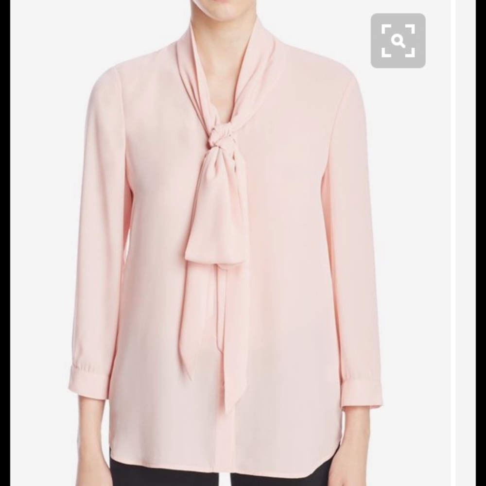 Beautiful neck tie long sleeve blouse