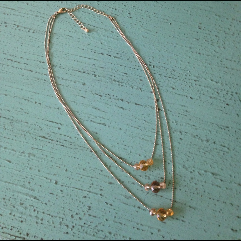 Triple Strand Layered Necklace