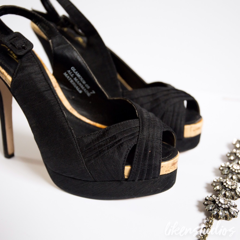 ❌DONATED❌ Black Peep Toe Pumps | HP