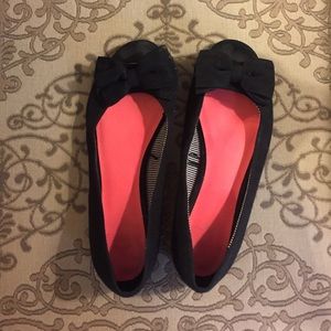 Bow peep toe Flats