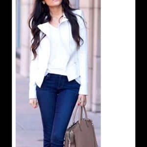 Light gray/cream color moto jacket