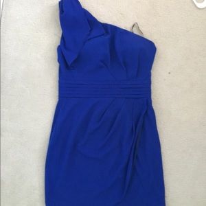 One-Shoulder Cobalt Blue Dress