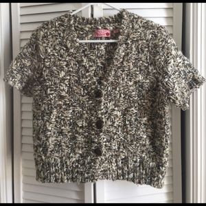 Cropped chunky knit Anthropologie sweater.