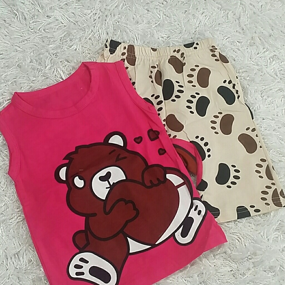Pink Big Heart Teddy 2 pc set. Kids - Picture 7 of 7