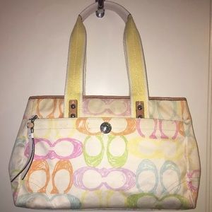 Coach Scribble Signature Canvas Bag