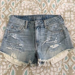AE High waisted shorty shorts.