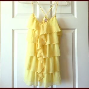 Yellow Ruffle Top