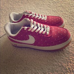 Red Nike Air Force ones