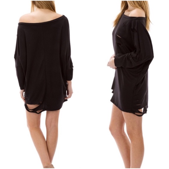 Distressed Sweater Dress - Picture 3 of 8