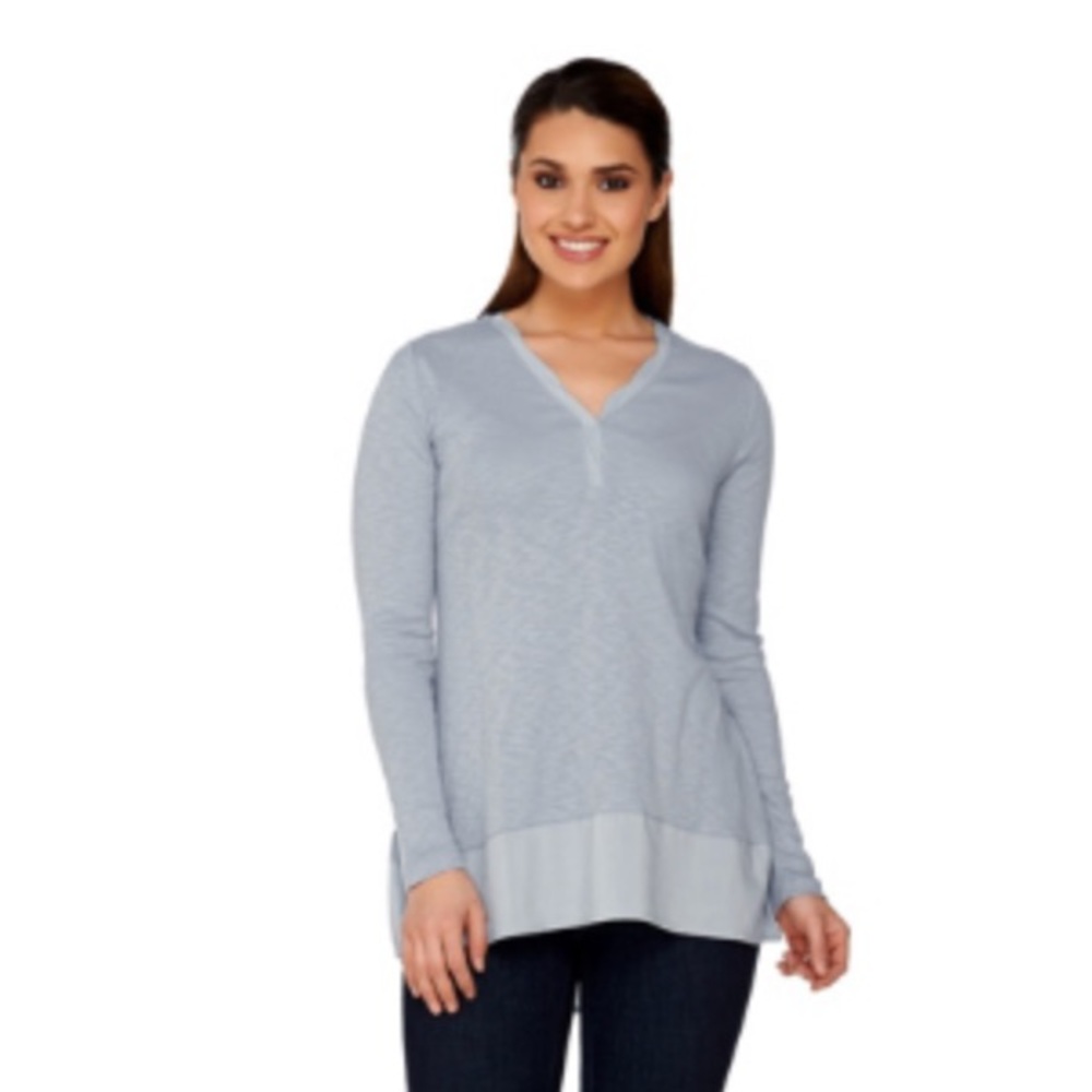 LOGO Long Sleeve top with neck detail