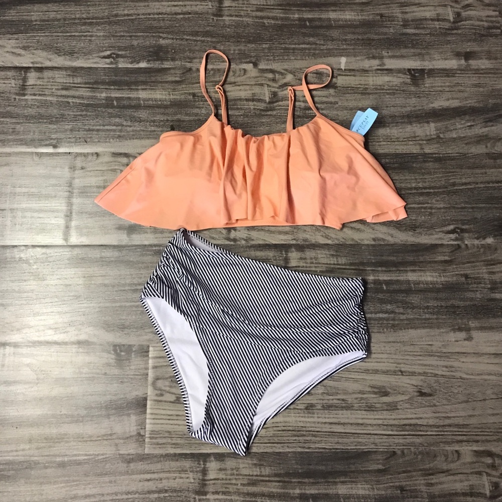 Cupshe Seaside NWT High-Waisted Bikini Set