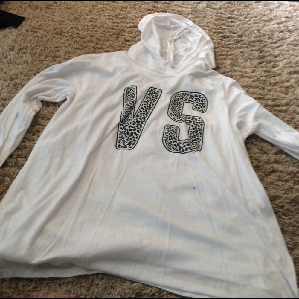 Victoria secret white and black hoodie