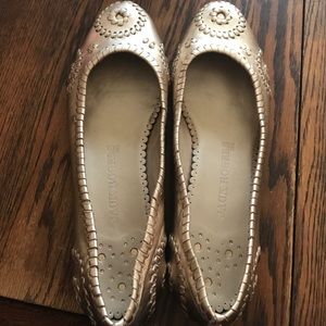 Jack rogers gold flats