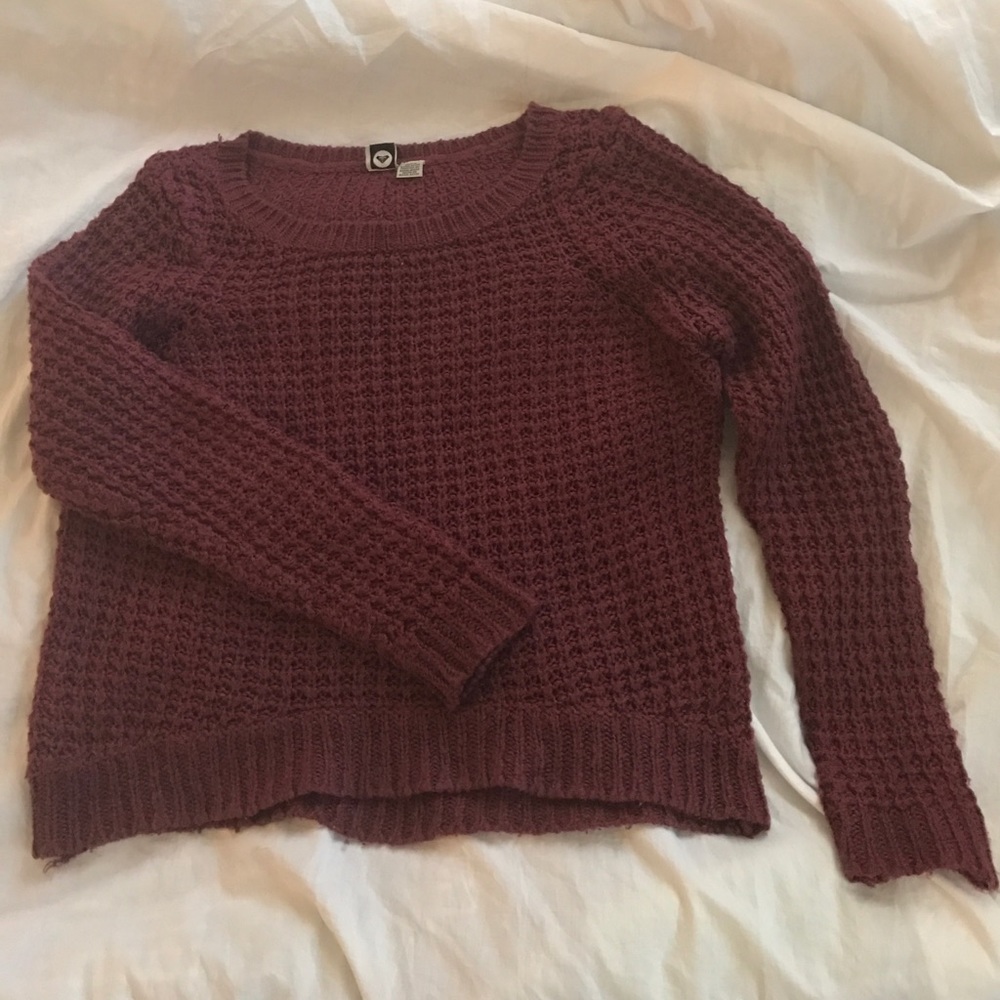 Roxy knitted maroon sweater