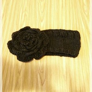 Woman's Headband, Knitted Headband, Black Headband