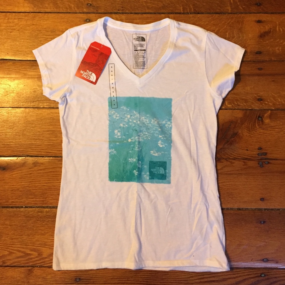 North face V Neck T Shirt