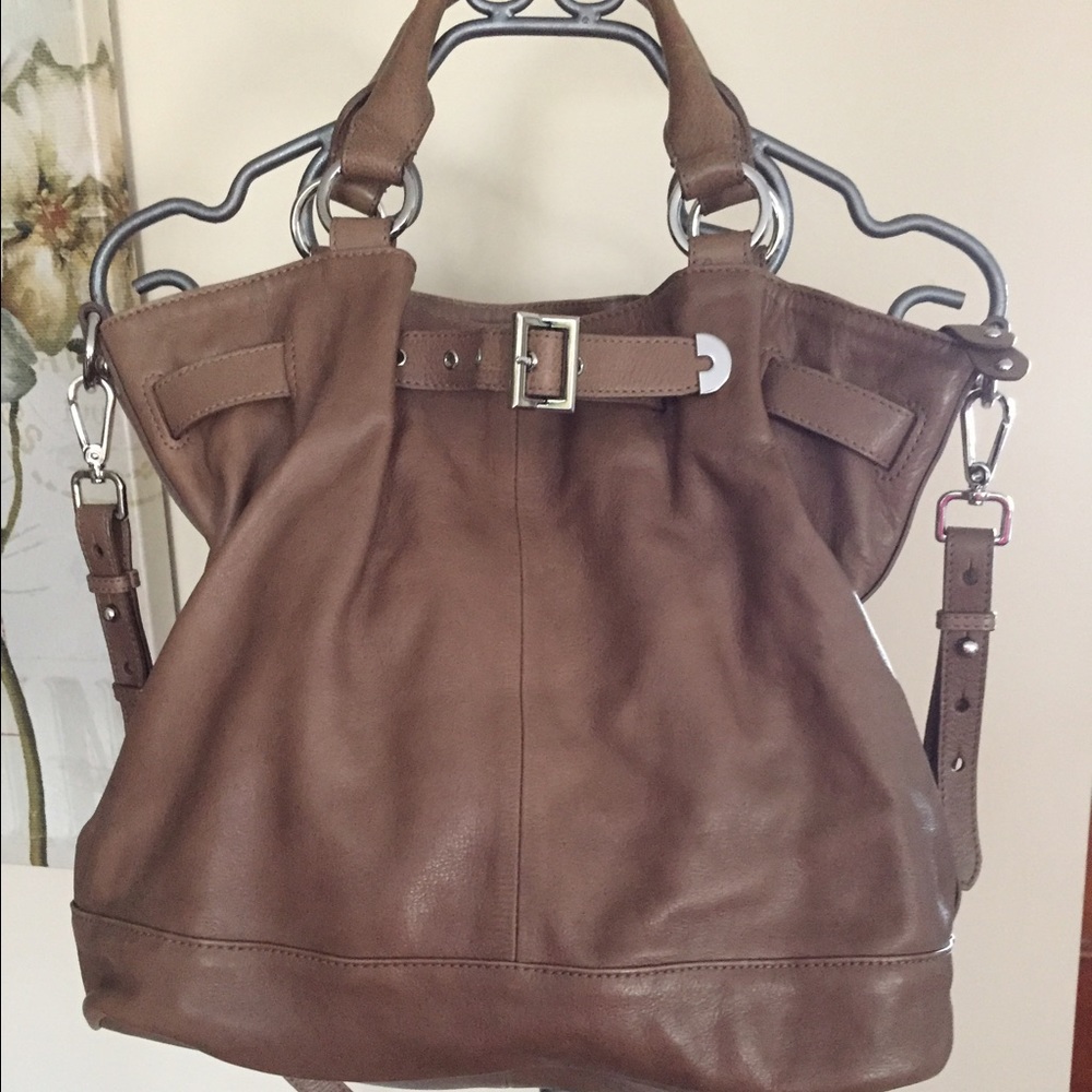 Large genuine leather satchel