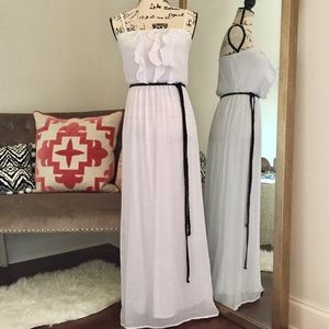 White maxi dress