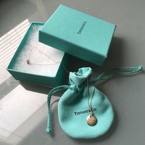 Tiffany Notes Alphabet disc charm "N" Pendant
