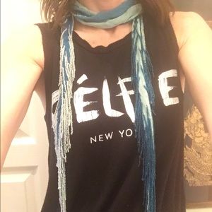 Thin Beaded Two Toned Chan Luu Silk Scarf