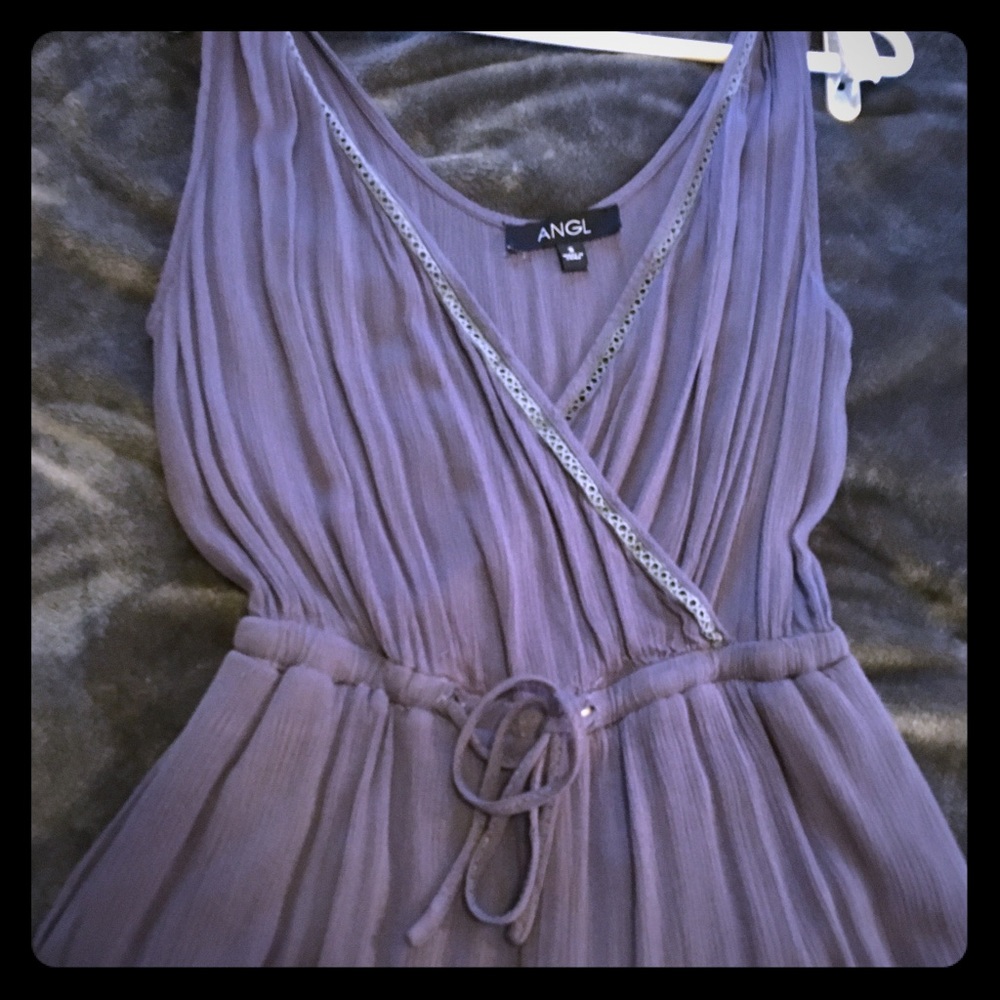 Long blue romper.