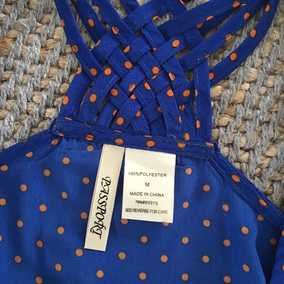 Royal Blue Braided Racerback Tank - Picture 4 of 5